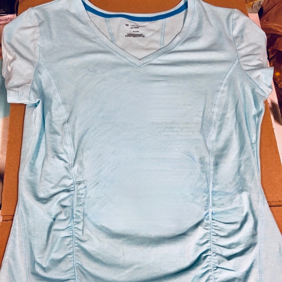 DRYTEK Womens Performance Tee Size Large Aqua, V-Neck, New with Tag - Picture 6 of 8